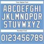 Custom Light Blue White-Royal Baseball Jersey with Personalized Name & Number - Team Apparel Personalized Light Blue White-Royal