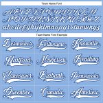 Custom Name Number Light Blue Royal Hockey Lace Neck Jersey - Personalized Team Apparel Personalized Light Blue White-Royal