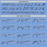Personalized Custom Name and Number Light Blue White-Royal Pinstripe Baseball Jersey - Authentic Split Fashion Jersey Personalized