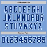 Personalized Custom Name and Number Light Blue White-Royal Pinstripe Baseball Jersey - Authentic Split Fashion Jersey Personalized