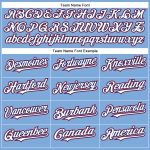 Personalized Authentic Baseball Jersey in Light Blue White and Royal Red Personalized Light Blue White Royal-Red Authentic