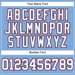 Personalized Authentic Baseball Jersey in Light Blue White and Royal Red Personalized Light Blue White Royal-Red Authentic