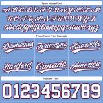 Custom Name and Number Authentic Basketball Shorts - Light Blue with White and Royal Red Personalized Light Blue White Royal-Red