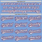 Custom Name Number Softball Jersey Unisex Two-Button Light Blue White Royal Red - Personalized Team Apparel Personalized