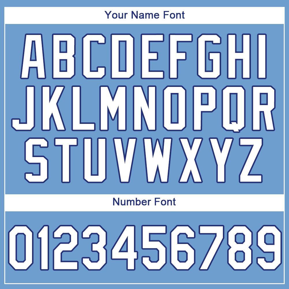 Personalized Light Blue White-Royal Softball Jersey Team Custom Name and Number Custom Team Softball Jersey - Personalized Light Blue and White with Name and Number Personalized Light Blue White-Royal - Image 3