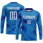Custom Name and Number Personalized Light Blue White-Royal Soccer Jersey Uniform Personalized Light Blue White-Royal Sublimation