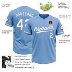 Personalized Light Blue White Unisex Softball Jersey - Two-Button Design, Soft Fabric, Comfortable Fit Personalized Light