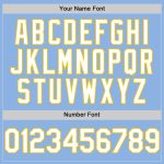 Customizable Twinkle Star Gradient Baseball Jersey - Light Blue White Yellow 3D Pattern Design with Name and Number Personalized