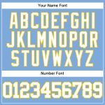 Custom Team Baseball Jersey - Personalized Light Blue Yellow Authentic with Name & Number Personalized Light Blue White-Yellow