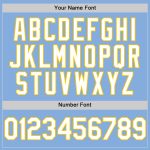 Custom Name and Number Light Blue White-Yellow Sleeveless Baseball Jersey - Personalized Team Apparel Personalized Light