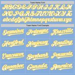 Custom Name and Number Light Blue White-Yellow Sleeveless Baseball Jersey - Personalized Team Apparel Personalized Light