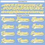 Personalized Light Blue White Yellow Hockey Jersey Custom Name Number Lace Neck Personalized Light Blue White-Yellow Hockey