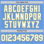 Personalized Light Blue Authentic Throwback Baseball Jersey with Custom Name & Number - White Yellow Mesh Team Design Personalized