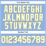 Custom Personalized Light Blue Yellow White Golf Polo Shirt with Name and Number - Performance Vapor Style Personalized Light