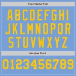 Custom Name and Number Baseball Jersey - Personalized Light Blue White-Yellow Pinstripe Authentic Fashion Jersey Personalized