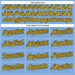 Custom Name Number Yellow Black Light Blue Authentic Baseball Jersey - Personalized Team Apparel Personalized Light Blue