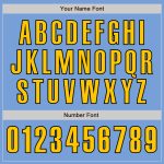 Personalized Authentic Baseball Jersey Light Blue Yellow Black Color Combo Personalized Light Blue Yellow-Black Authentic