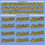 Custom Name and Number Baseball Jersey - Authentic Light Blue Yellow-Black Pinstripe Fashion Team Jersey Personalized Light