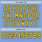 Custom Name and Number Baseball Jersey - Authentic Light Blue Yellow-Black Pinstripe Fashion Team Jersey Personalized Light