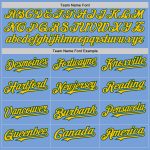 Customizable Authentic Baseball Jersey - Light Blue Yellow-Green - Personalized Name & Number - 3 Colors - Team Apparel Personalized