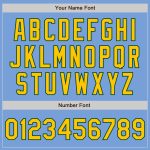 Customizable Authentic Baseball Jersey - Light Blue Yellow-Green - Personalized Name & Number - 3 Colors - Team Apparel Personalized