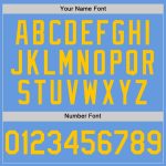 Custom Authentic Light Blue Yellow Mesh Baseball Jersey with Personalized Name and Number Personalized Light Blue Yellow