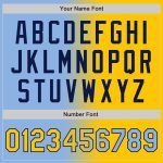 Custom Name Number Baseball Jersey - Personalized Light Blue Yellow-Navy Gradient Fashion Design Personalized Light Blue