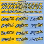 Custom Name Number Baseball Jersey - Personalized Light Blue Yellow-Navy Gradient Fashion Design Personalized Light Blue
