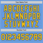 Custom Name and Number Personalized Light Blue Yellow-Navy Baseball Jersey - Authentic Throwback Mesh Jersey Personalized