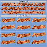 Custom Name Number Authentic Baseball Jersey Light Blue Yellow-Red Pinstripe Fashion Team Style Personalized Light Blue Yellow-Red