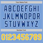 Custom Name and Number Baseball Jersey - Light Blue Yellow-Royal Authentic Raglan Sleeves Personalized Light Blue Yellow-Royal