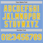 Custom Name Number Gradient Baseball Jersey Light Blue Yellow White Authentic Fashion Team Personalized Light Blue Yellow-White