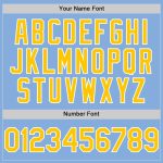 Custom Personalized Light Blue Yellow-White Baseball Jersey with Name and Number - Authentic Sleeveless Team Apparel Personalized