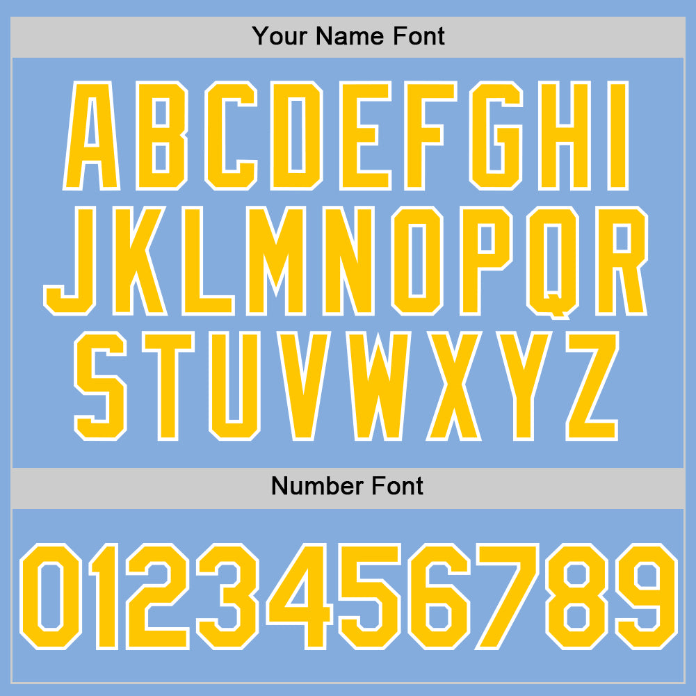 Personalized Light Blue Yellow-White Authentic Sleeveless Baseball Jersey Team Custom Name and Number Custom Personalized Light Blue Yellow-White Baseball Jersey with Name and Number - Authentic Sleeveless Team Apparel Personalized - Image 4