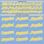 Custom Personalized Light Blue Yellow-White Baseball Jersey with Name and Number - Authentic Sleeveless Team Apparel Personalized