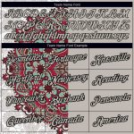 Custom Floral 3D Pattern Performance T-Shirt with Name & Number - Light Gray & Black Design Personalized Light Gray Black