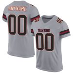 Custom Light Gray Black Crimson Football Jersey with Personalized Name and Number - Authentic Team Gear Personalized Light