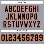 Custom Name and Number Personalized Light Gray Black-Orange Mesh Football Jersey Authentic Team Apparel Personalized Light