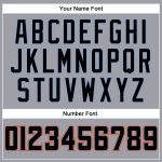 Custom Personalized Football Jersey - Light Gray Black-Powder Blue Mesh with Team Name and Number Personalized Light Gray