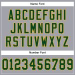 Custom Authentic Football Jersey with Personalized Name and Number - Light Gray Green Gold Mesh Personalized Light Gray Green-Gold