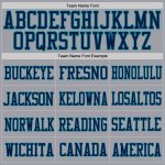 Custom Name Number Authentic Football Jersey - Light Gray Navy Aqua Mesh Personalized Light Gray Navy-Aqua Mesh Authentic