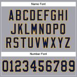 Custom Mesh Football Jersey with Personalized Name & Number - Light Gray Navy-Gold Team Gear Personalized Light Gray Navy-Gold
