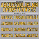 Custom Mesh Football Jersey with Personalized Name & Number - Light Gray Navy-Gold Team Gear Personalized Light Gray Navy-Gold