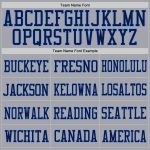 Custom Name and Number Personalized Light Gray Navy Powder Blue Football Jersey Mesh Authentic Team Apparel Personalized