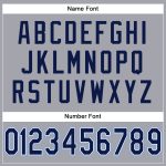Custom Name and Number Personalized Light Gray Navy Powder Blue Football Jersey Mesh Authentic Team Apparel Personalized