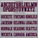 Custom Authentic Football Jersey - Personalized Light Gray with Navy-Red Mesh, Custom Name & Number Personalized Light Gray