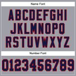 Custom Authentic Football Jersey - Personalized Light Gray with Navy-Red Mesh, Custom Name & Number Personalized Light Gray
