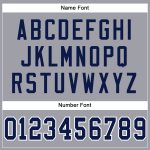 Custom Personalized Authentic Football Jersey - Light Gray Navy-White Mesh with Name and Number Personalized Light Gray Navy-White