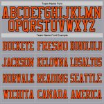 Custom Light Gray Orange-Black Mesh Football Jersey with Personalized Name & Number - Authentic Team Gear Personalized Light
