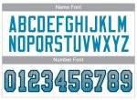 Custom Light Gray Panther Football Jersey with Blue-Black Mesh - Personalized Name and Number, Team Apparel Personalized